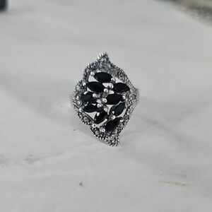 Mexican Onyx and Sterling Silver Women's Ring Size 9.5